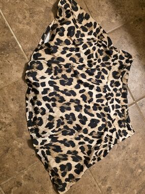 Leopard Print Women’s Skort - Beige & Black